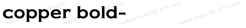 copper bold字体转换